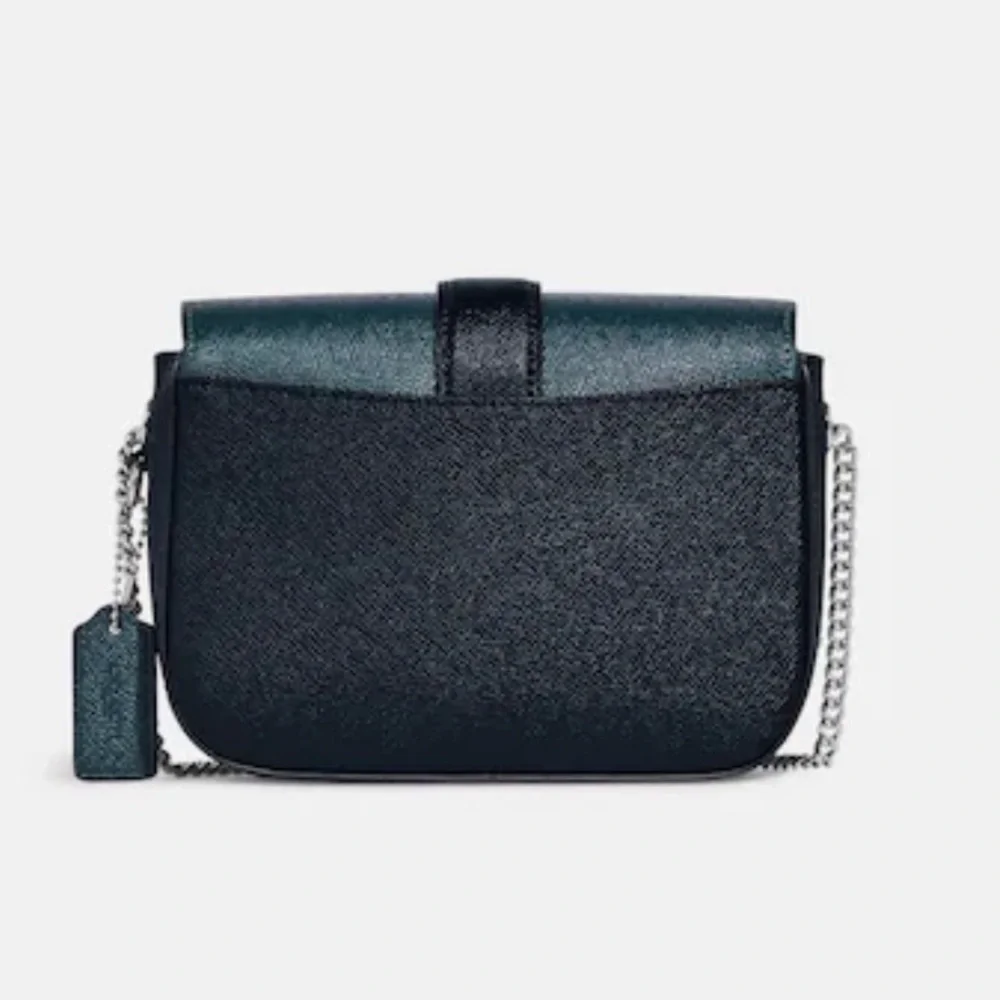 COACH Gemma Crossbody In Colorblock With Apple Buckle Forest Midnight Navy color